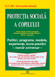 Protectia sociala a copilului - Nr. 31/2008