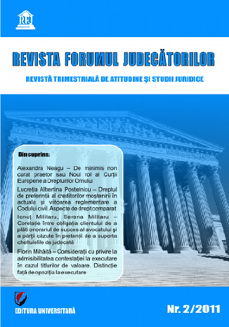 Revista Forumul Judecătorilor - Nr. 2/2011