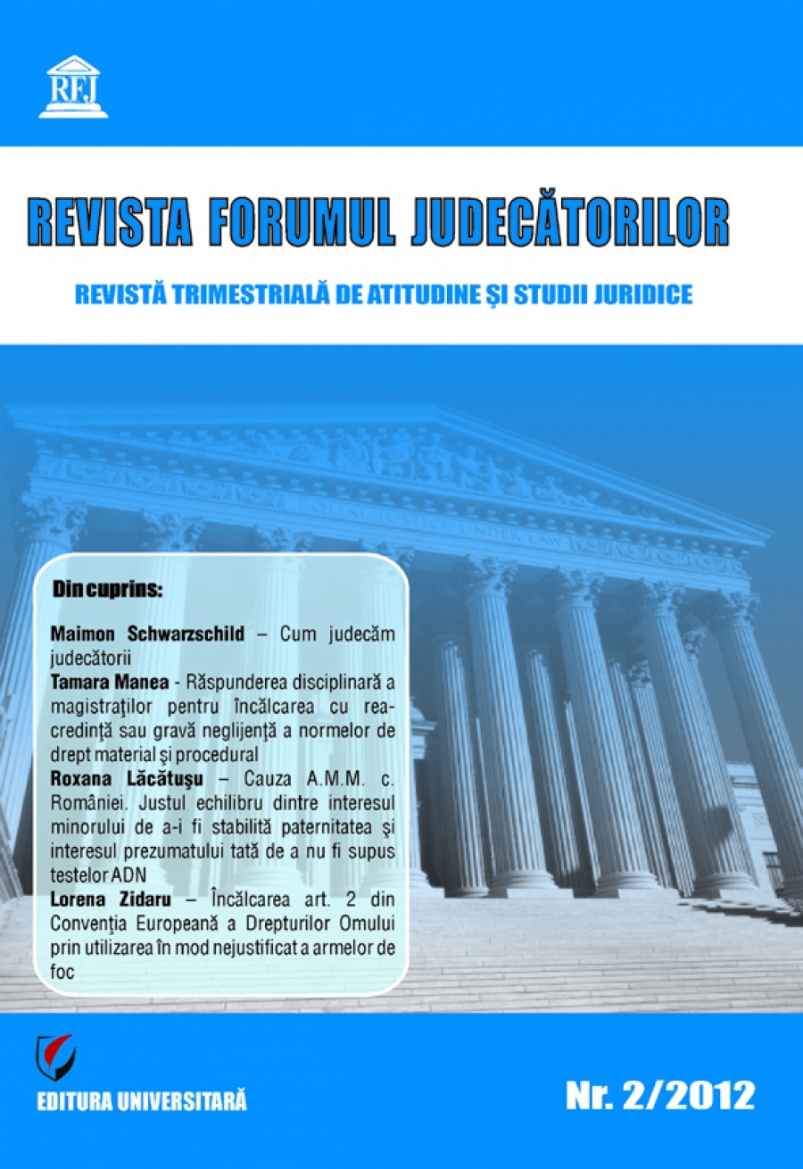 Revista Forumul Judecatorilor - Nr. 2/2012