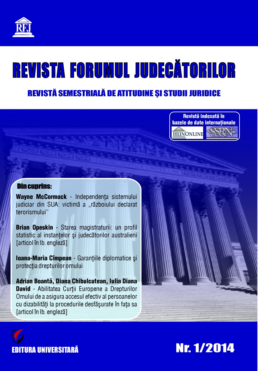 Revista Forumul Judecatorilor - nr. 1/2014