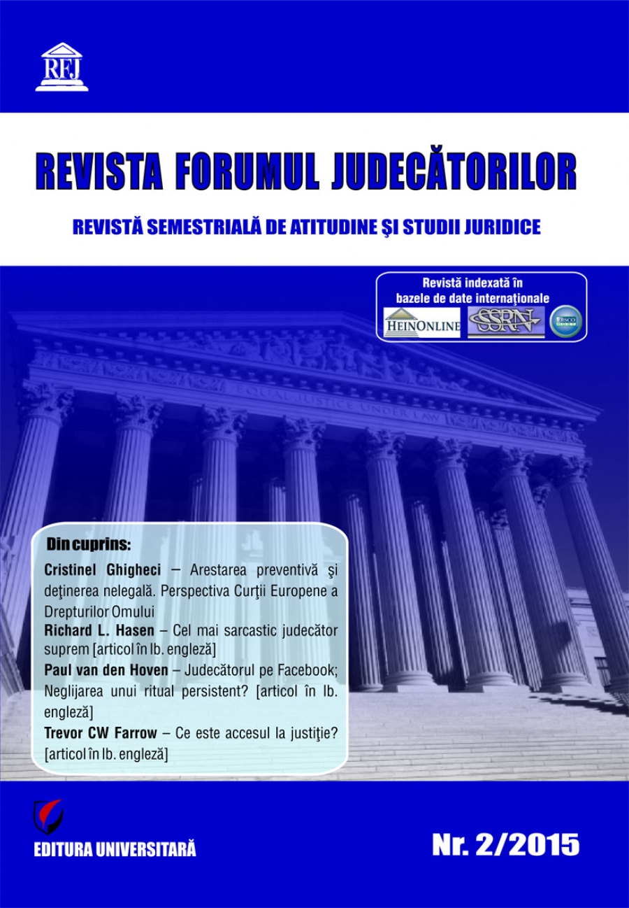 Revista Forumul Judecatorilor - nr. 2/2015