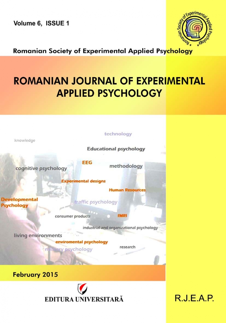 Romanian Journal of Experimental Applied Psychology, vol. 6, issue 1/2015