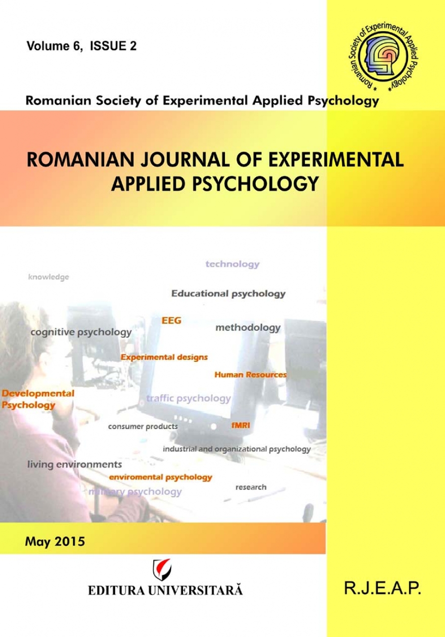 Romanian Journal of Experimental Applied Psychology, vol. 6, issue 2/2015