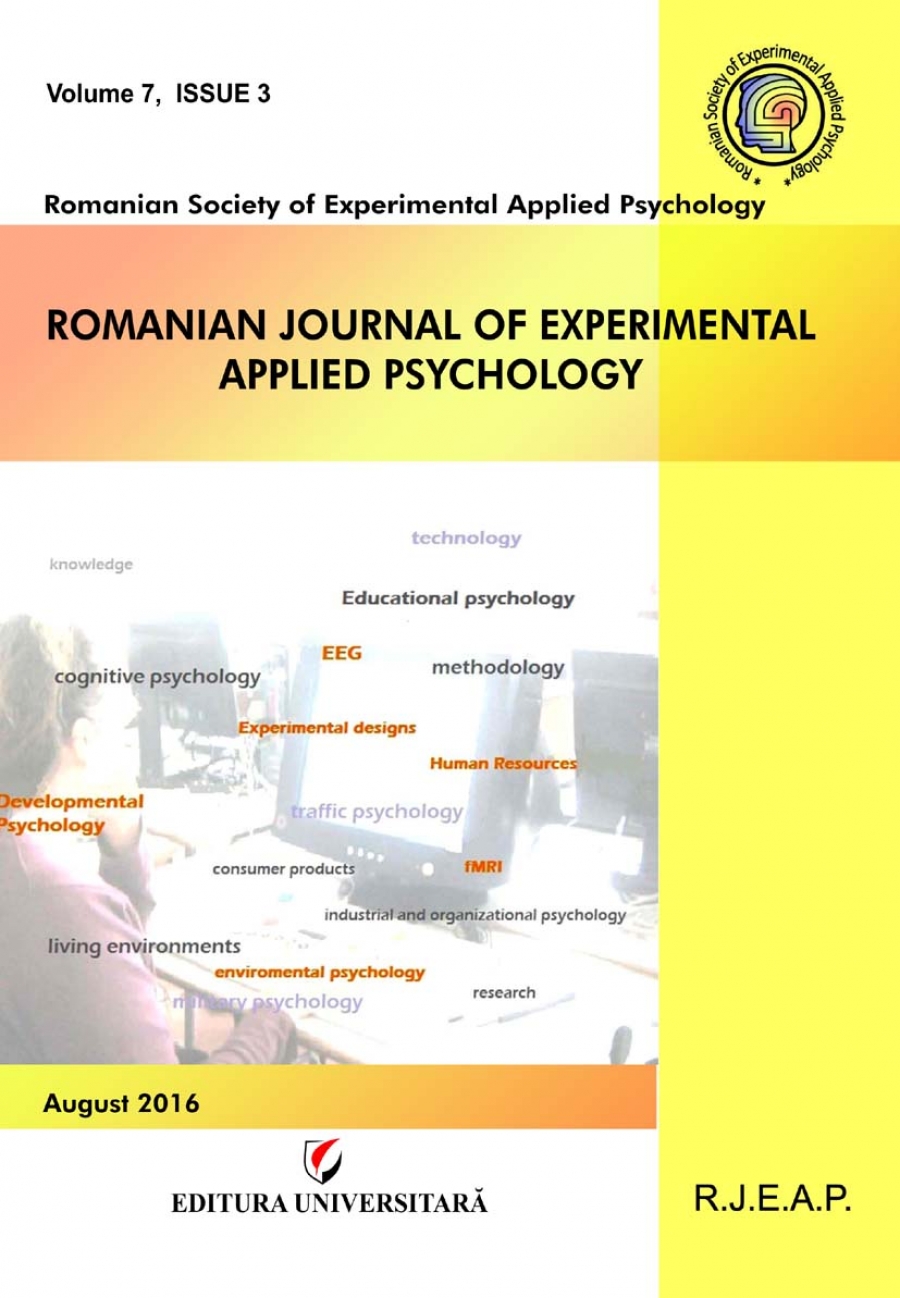 Romanian Journal of Experimental Applied Psychology, vol. 7, issue 3/2015