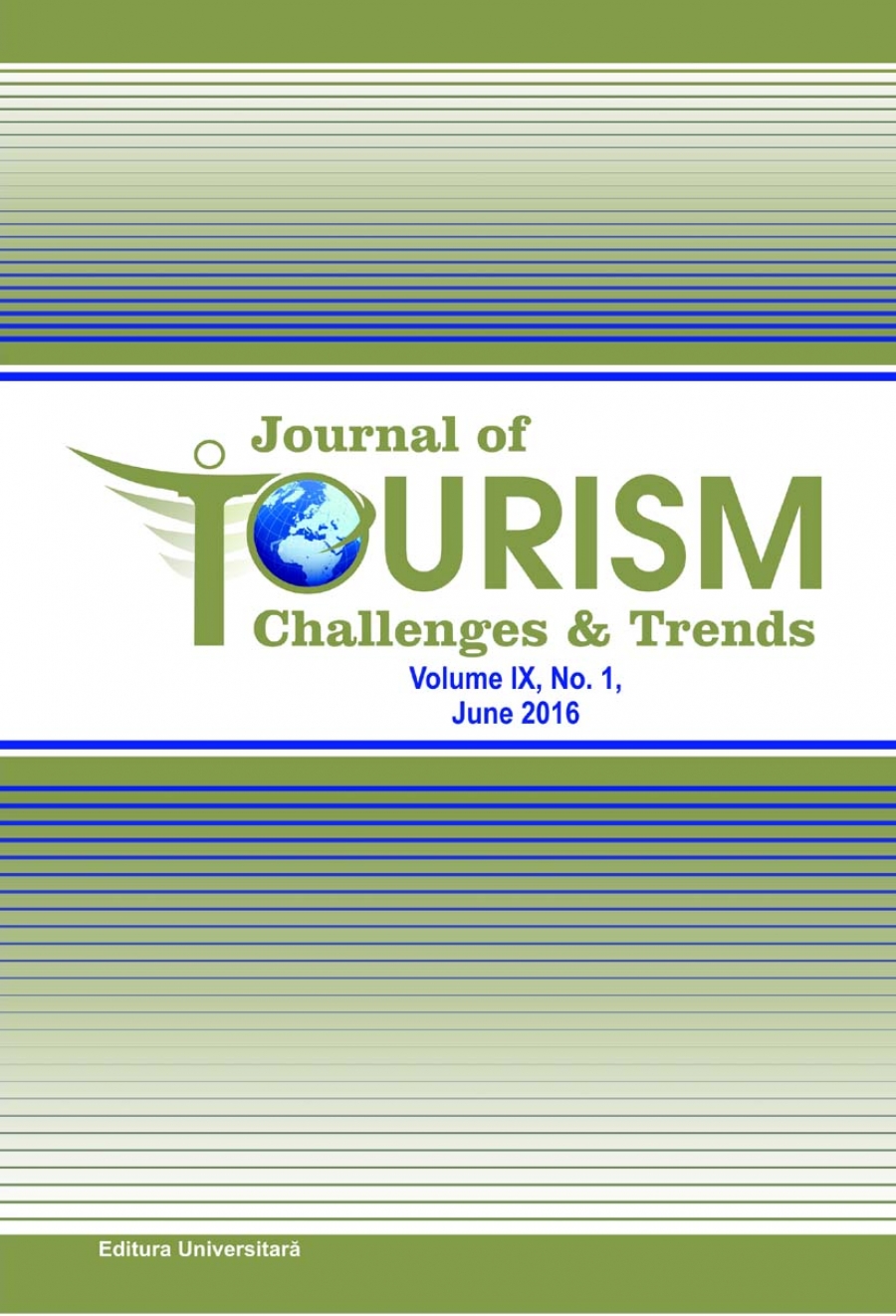 Journal of Tourism Challenges and Trends, vol.IX, Nr. 1, June 2016