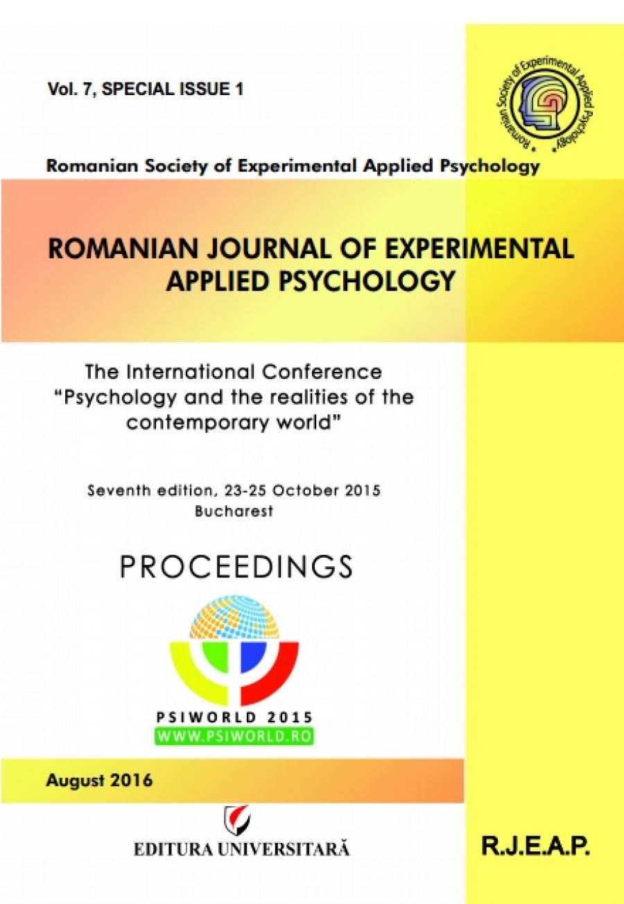 Romanian Journal of Experimental Applied Psychology, vol. 7, issue 1/2016