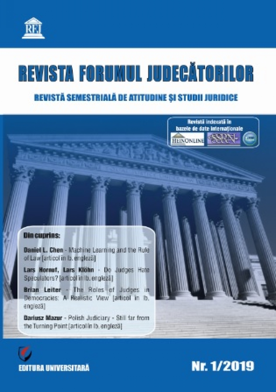 Revista Forumul Judecătorilor - Nr. 1/2019