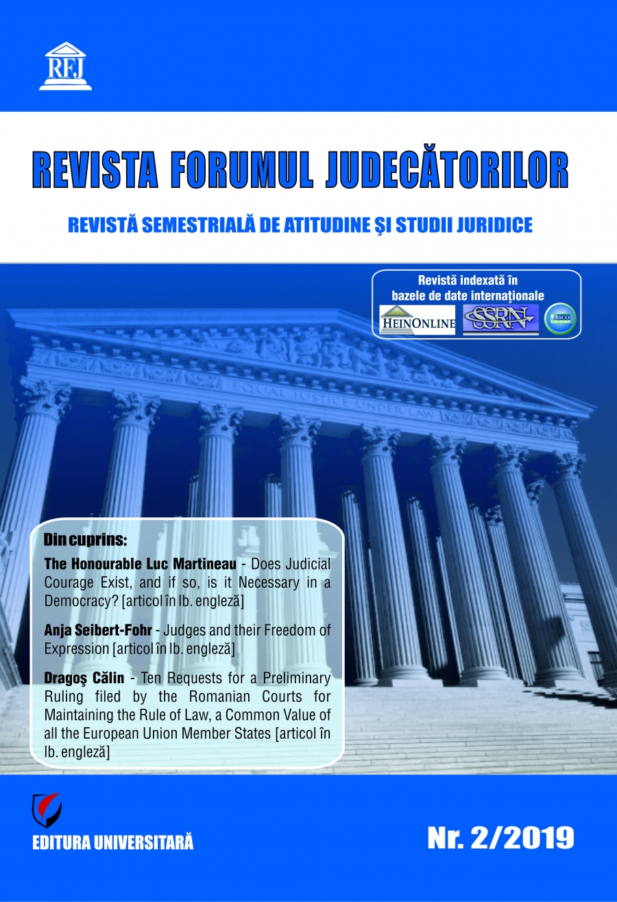 Revista Forumul Judecatorilor, nr. 2/2019